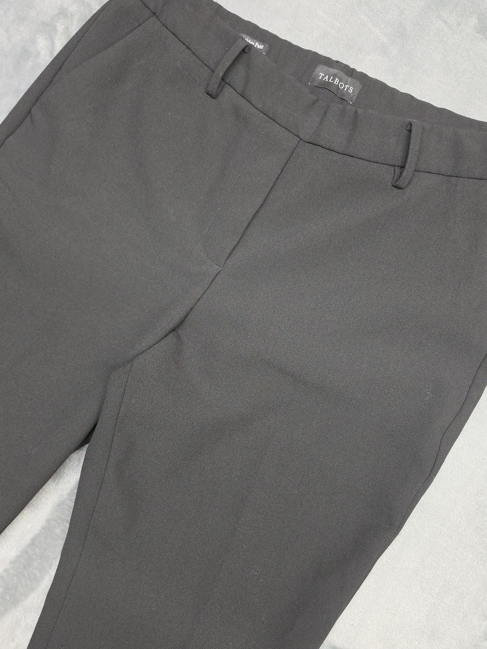 Talbots 10P Black Straight-Leg Pull On Dress Pants